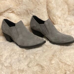Gray Born Women's Suede Ankle Boots